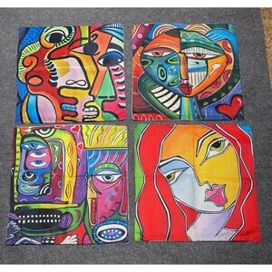 4  New Abstract Throw Pillow Cases  by Fidostudio